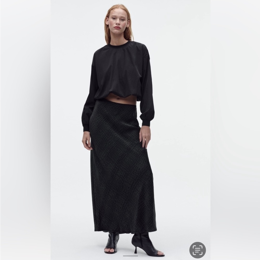 Zara NWT Flowy Midi Skirt - Picture 3 of 17